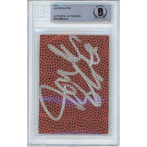 Jackie Slater Autographed Football Cut Los Angeles Rams Beckett Authentic Slab - Picture 2 of 5